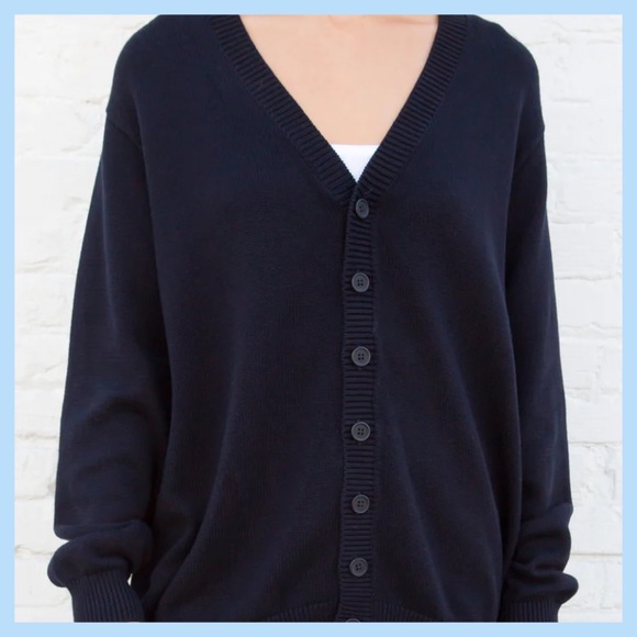 Women's Navy Blue Cardigan - Picture 2 of 8